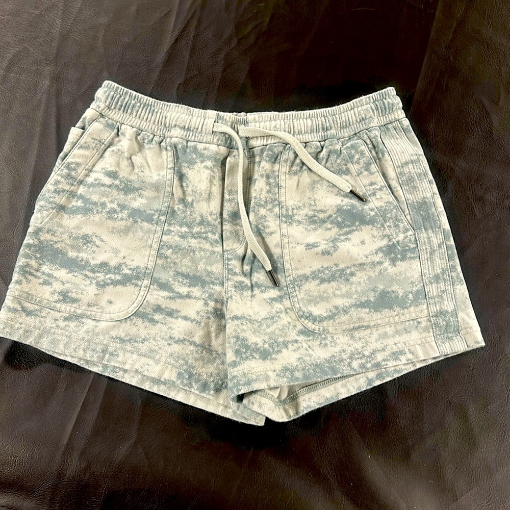 Athlete camo shorts.  Cotton/spandex blend